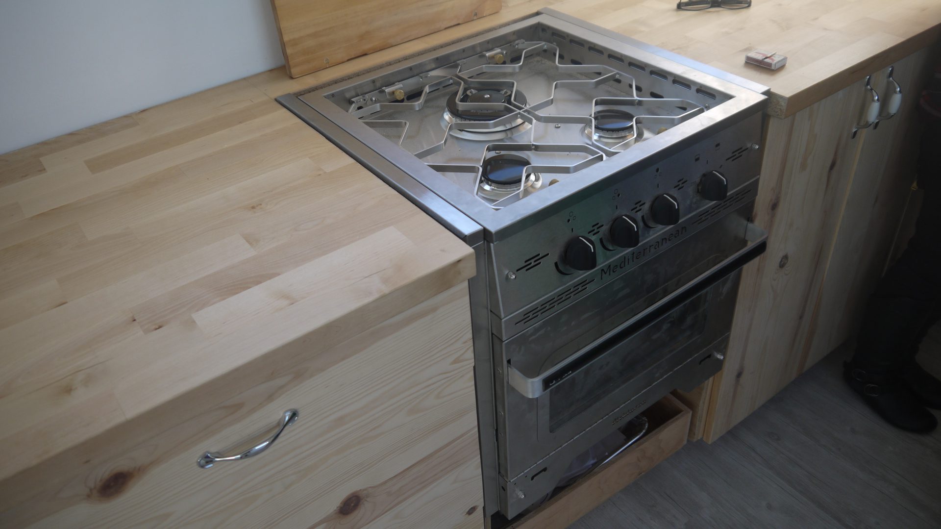 Croteau's propane stove top and oven.