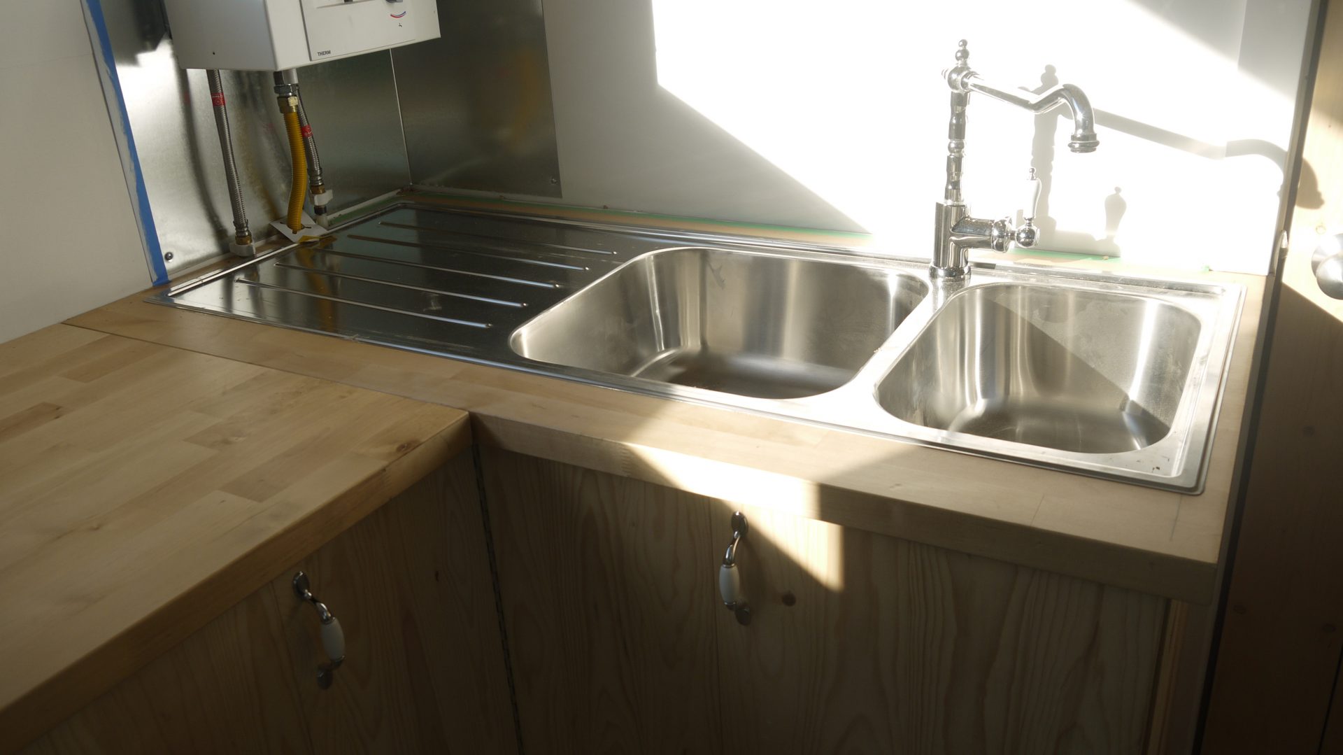 Croteau's kitchen sink and counter space. 