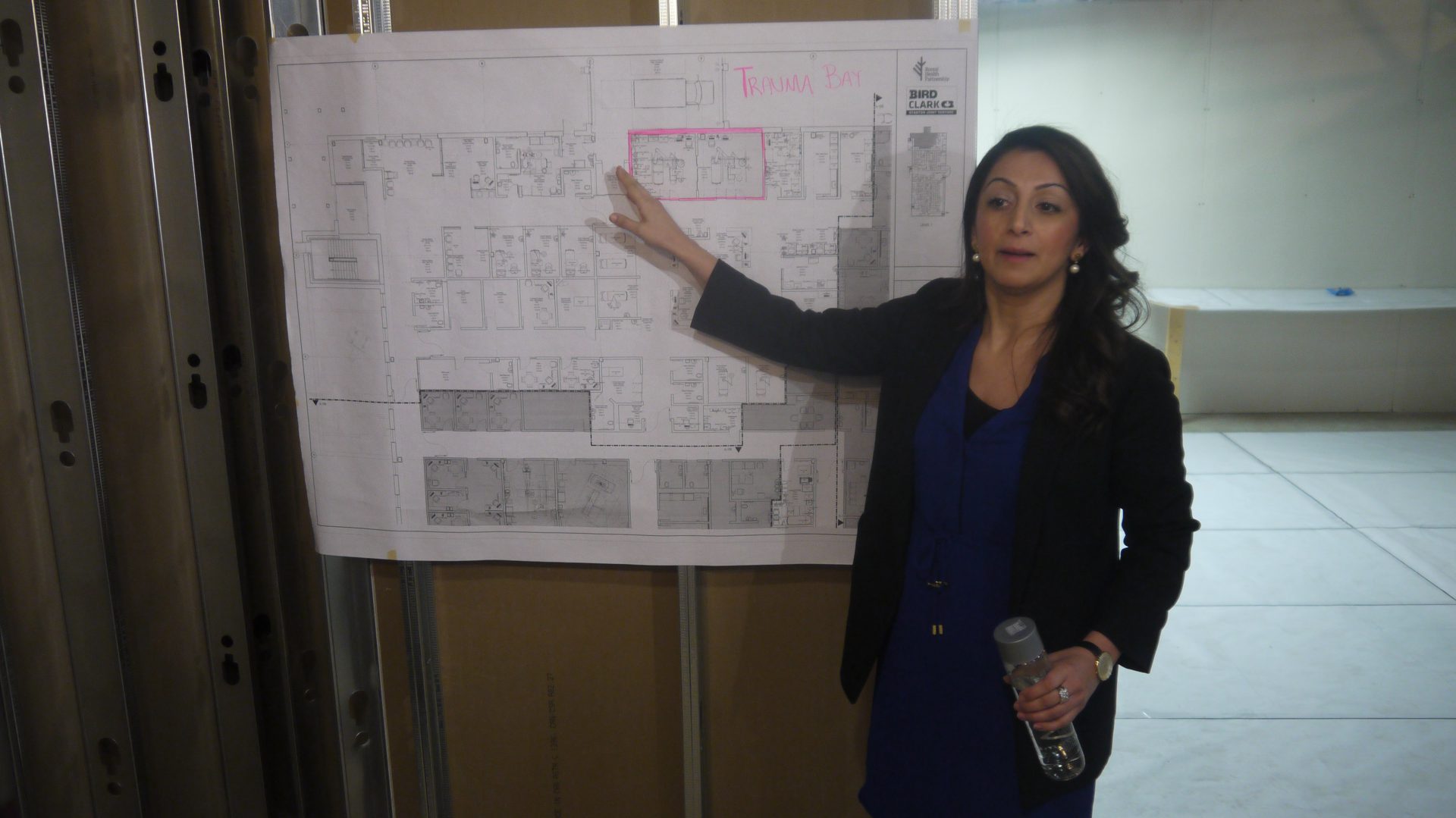 Jeannie Dhaliwal walked reporters through a series of mock-up designs Thursday.