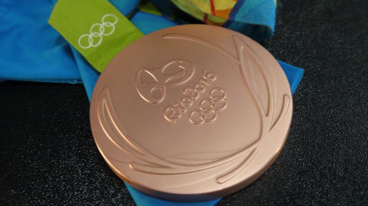 The medal, up close and personal.