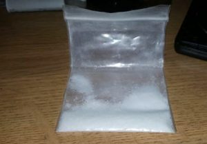 A bag of furanyl fentanyl. (Photo provided by RCMP)