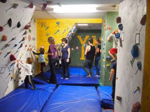 Inside the climbing club's current building. Photo courtesy: YKCC on Facebook.