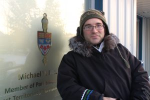 Andrew Robinson outside Michael McLeod's office.