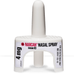 A photo of intro-nasal naloxone spray. Photo courtesy: Narcan